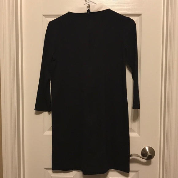 Black 3/4 sleeve dress with white collar - S - Picture 4 of 4